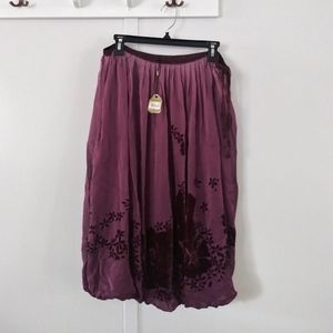 Maxstudio Purple Silk Skirt Limited Edition